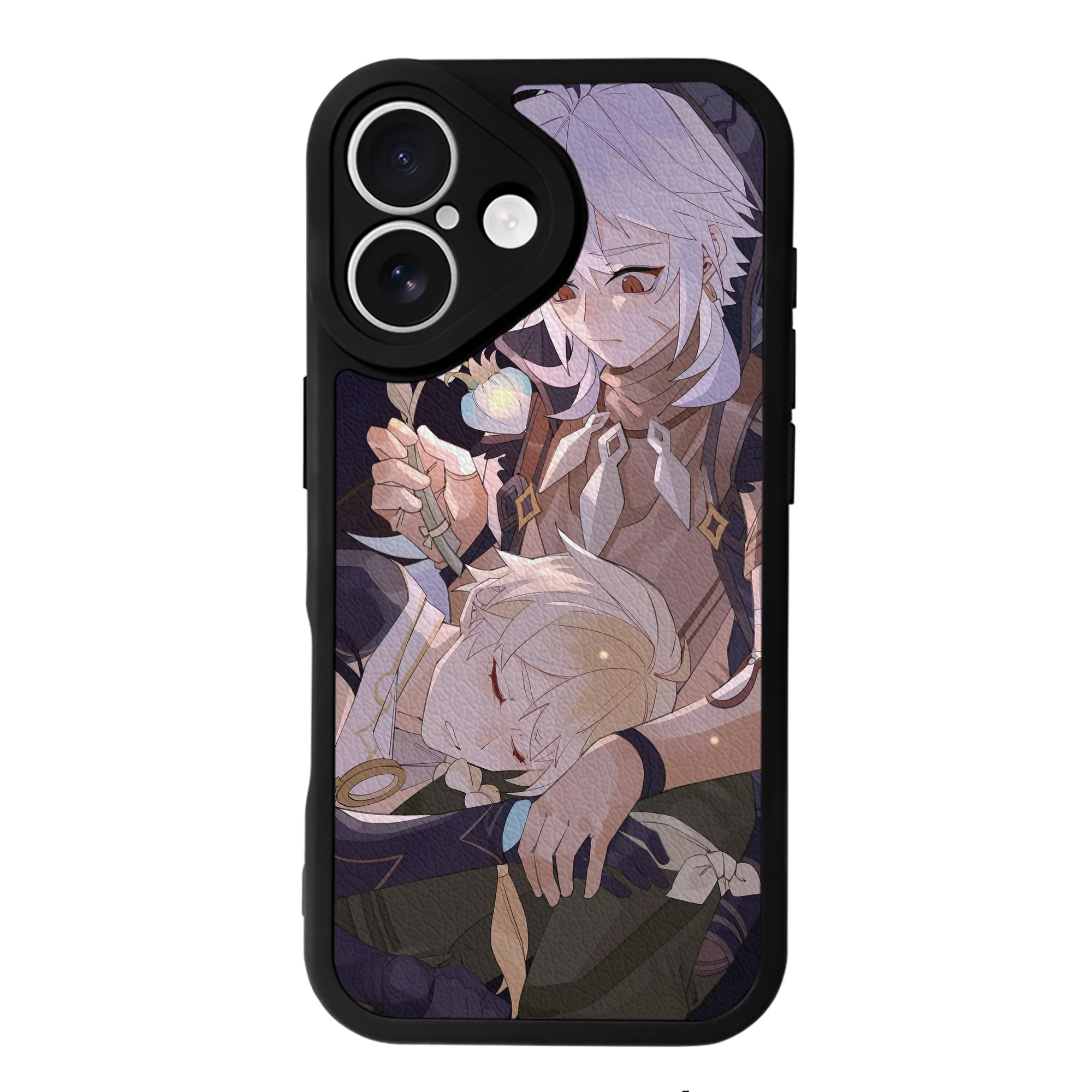 げんし神 genshin 【iPhone 16シリーズ対応】シリコンスマホケース（レザー調） 材質：シリコン